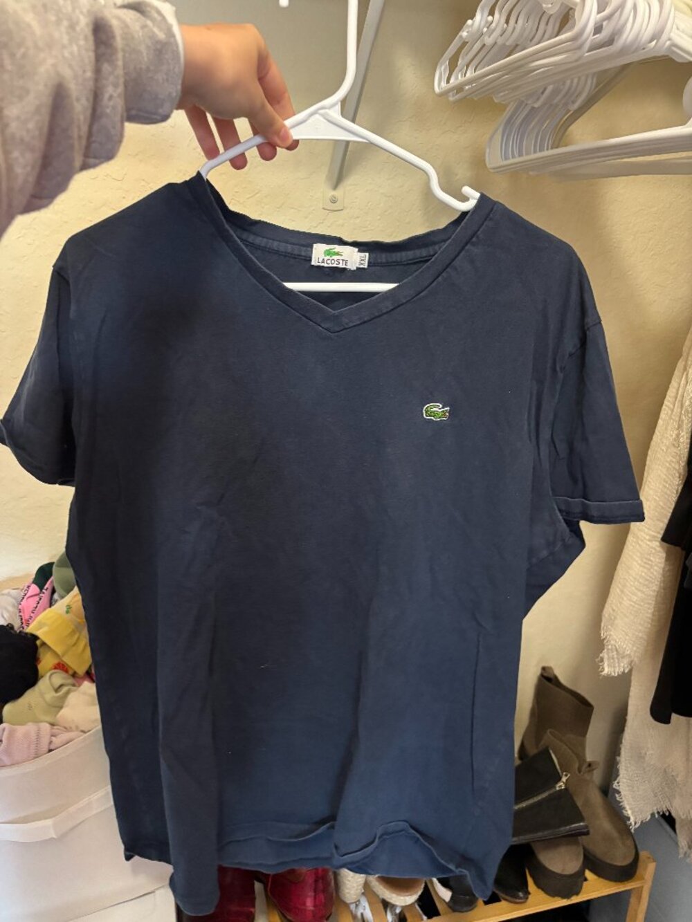 Mens XXL Lacoste Navy T-shirt